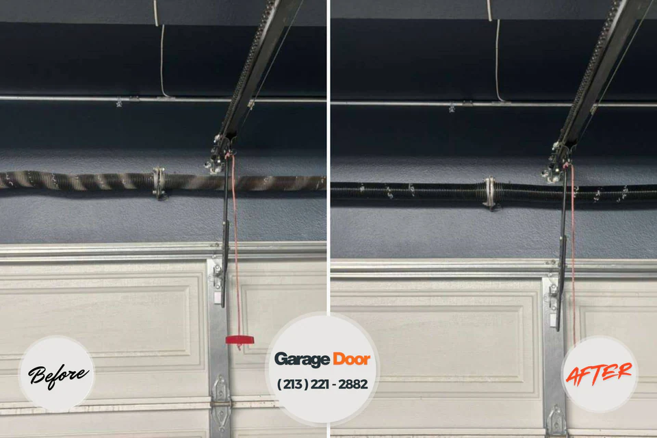 Before and after: garage door repair Sterling Heights, MI